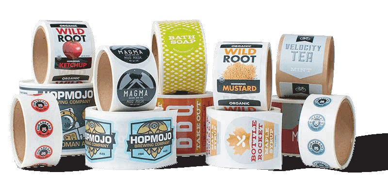 Square Paper Roll Labels